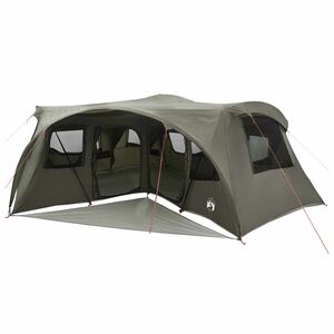 vidaXL Family Tent with Rainfly Water-resistant 6-Person Army Green