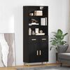 vidaXL Highboard Black Oak 69.5 x 32.5 x 180 cm Engineered Wood