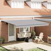 vidaXL Retractable Awning Manual Light Grey 4 x 3 m Canvas