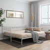 vidaXL Pull-out Sofa Bed Frame without Mattress White Metal 90x200 cm
