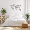 Homemania Wall Decoration World Map 120x72 cm Metal Black