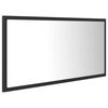 vidaXL LED Bathroom Mirror Grey 90x8.5x37 cm Acrylic