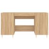 vidaXL Desk Sonoma Oak 140x50x75 cm Engineered Wood