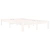 vidaXL Bed Frame without Mattress White Solid Wood Pine 120x200cm