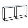 vidaXL Console Table White Marble 160x35x75.5cm Tempered Glass