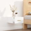 vidaXL Wall-mounted Bedside Cabinet White 35x35x20 cm