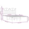 vidaXL Metal Bed Frame without Mattress with Headboard Black 120x200cm