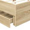 vidaXL Bed Frame with Drawer Sonoma Oak 180 x 200 cm Engineer Wood