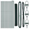 vidaXL Hexagonal Fence Ground Fix 25 x 1.2 m PVC-Coated Steel Green
