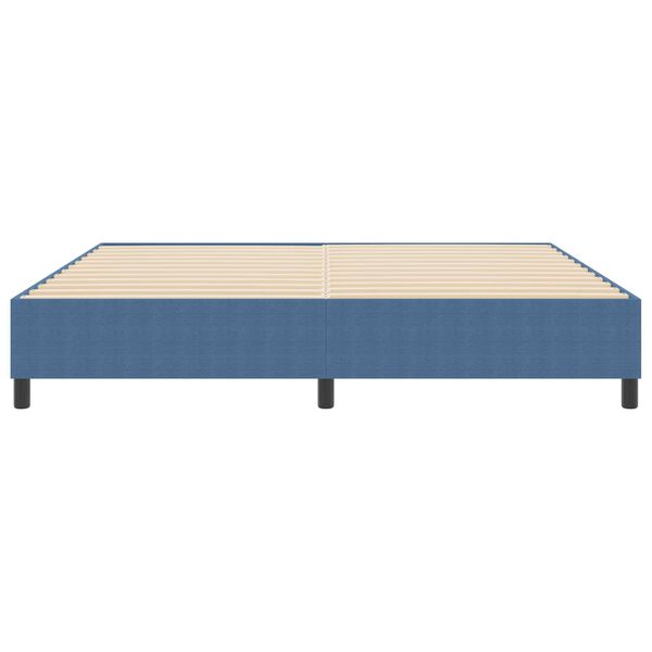 vidaXL Platform Bed Frame Blue 200 x 200 cm Fabric