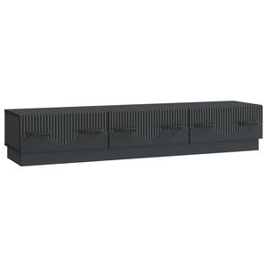 vidaXL TV Cabinet with Drawer Black 147 x 34.5 x 27 cm Engineered Wood