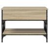 vidaXL Coffee Table Sonoma Oak 70x50x50 cm Engineered Wood and Metal