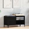 vidaXL Record Cabinet Black Oak 84.5 x 38 x 48 cm Engineered Wood