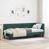 vidaXL Corner Bed Frame Dark Green 80 cm x 200 cm Velvet