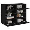 vidaXL TV Wall Cabinet with LED Lights Black 78.5x30x60.5 cm