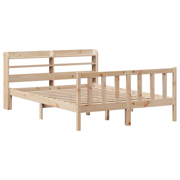 vidaXL Bed Frame without Mattress 140x200 cm Solid Wood Pine