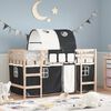 vidaXL Kids' Loft Bed with Tunnel without Mattress White&Black 90x190cm