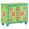 vidaXL Hand Painted Sideboard Multicolour 70x35x60 cm Solid Mango Wood