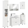 vidaXL Bathroom Furniture Set 5 pcs White Engineered Wood and Metal