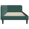 vidaXL Corner Bed Frame with Headboard Dark Green 100 x 200 cm Velvet