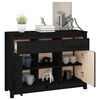 vidaXL Sideboard Black 100x35x74,5 cm Solid Wood Pine
