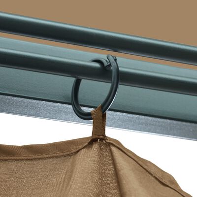 vidaXL Gazebo with Curtain 400x300 cm Taupe Aluminium
