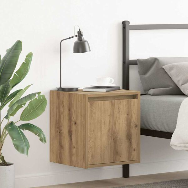 vidaXL Wall-Mounted Bedside Cabinets 2 pcs Artisan Oak 38x34x40 cm