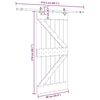 vidaXL Sliding Door with Hardware Set 90x210 cm Solid Wood Pine
