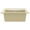 vidaXL Kitchen Sink with Overflow Hole Oval Beige Granite