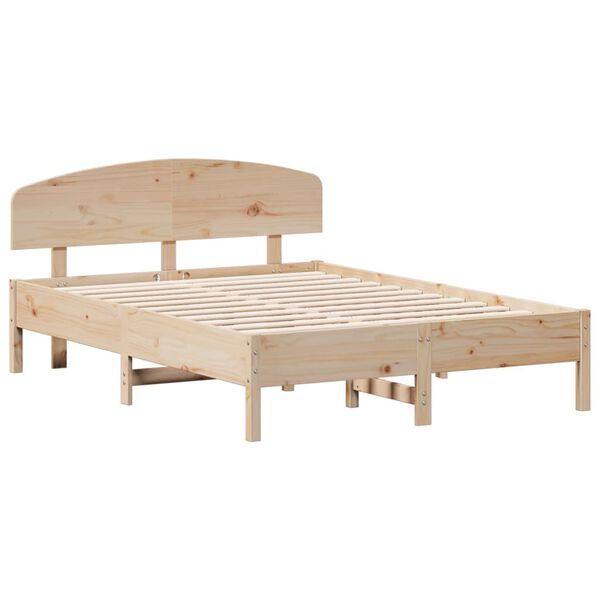 vidaXL Bed Frame without Mattress 135x190 cm Double Solid Wood Pine