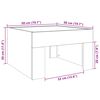 vidaXL Coffee Table with Infinity LED White 50x50x30 cm
