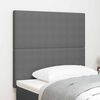 vidaXL LED Headboard with LED Strip Lights Light grey 100 cm Fabric