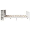 vidaXL Bookcase Bed without Mattress White 120x190 cm Small Double Solid Wood Pine