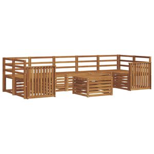 vidaXL Outdoor Sofa Set 8 pcs Natural Solid Acacia Wood