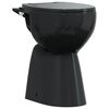 vidaXL Rimless Toilet 7 cm Extra Height Soft Close Ceramic Black