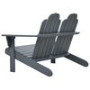 vidaXL Double Adirondack Chair Wood Grey