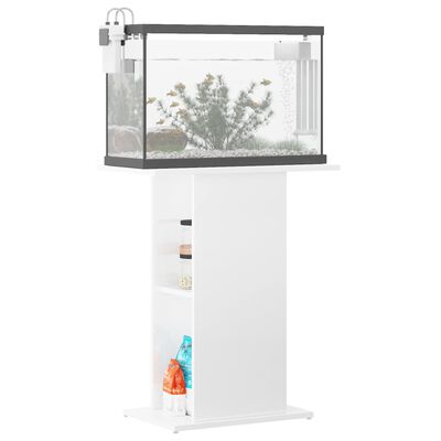 vidaXL Aquarium Stand High Gloss White 60.5x36x72.5 cm Engineered Wood