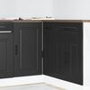 vidaXL Kitchen Base Cabinet "Kalmar" Black Engineered Wood