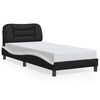 vidaXL Bed Frame without Mattress "Hvar" Black and White 90x190 cm Faux Leather