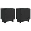 vidaXL Bedside Cabinet 2 pcs Black 43 x 34.5 x 50 cm Engineered Wood