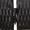 vidaXL Room Divider 4 Panels Black Poly Rattan