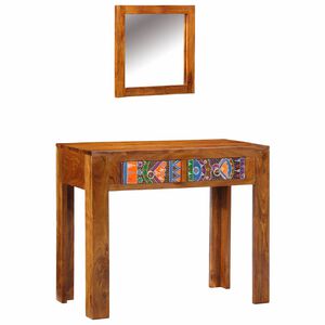 vidaXL Dressing Table Brown 90 x 45 x 75 cm Solid Acacia Wood