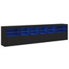 vidaXL Sideboard with LED Lights Black 283x37x67 cm