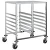 vidaXL Tray Trolley with 12 GN Containers 75x55x87 cm Stainless Steel