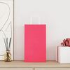 vidaXL Paper Bags 250 pcs with Handles Pink 21x11x36 cm