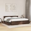 vidaXL Bed Frame with Headboard without Mattress Brown Oak 200x200 cm