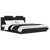 vidaXL Bed Frame with Headboard Black Oak 200 x 200 cm Engineered Wood