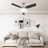 vidaXL Ceiling Fan with Light and Remote Control 108 cm Dark Brown