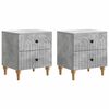 vidaXL Bedside Cabinet 2 pcs Concrete Grey 43 x 34.5 x 48 cm