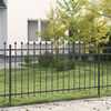 vidaXL Ring Fence Black 200 x 150 cm Powder-Coated Steel
